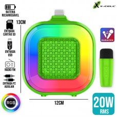 Caixa de Som Bluetooth 20W ZQS-1359 X-Cell - Verde